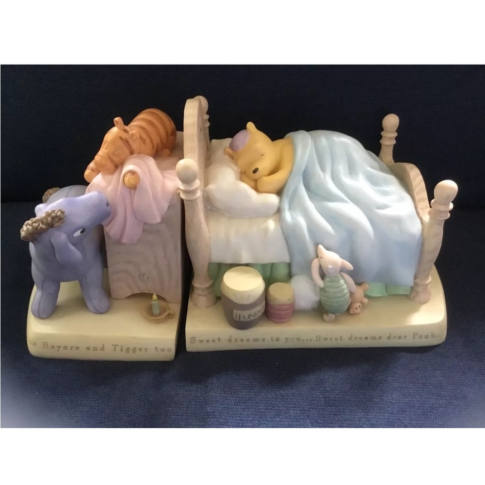 Disney Pooh and his friends book ends. NEW and antique